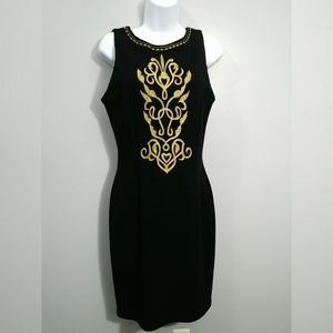 Andrea Jovine 100% Wool sleeveless cocktail dress sz S EUC